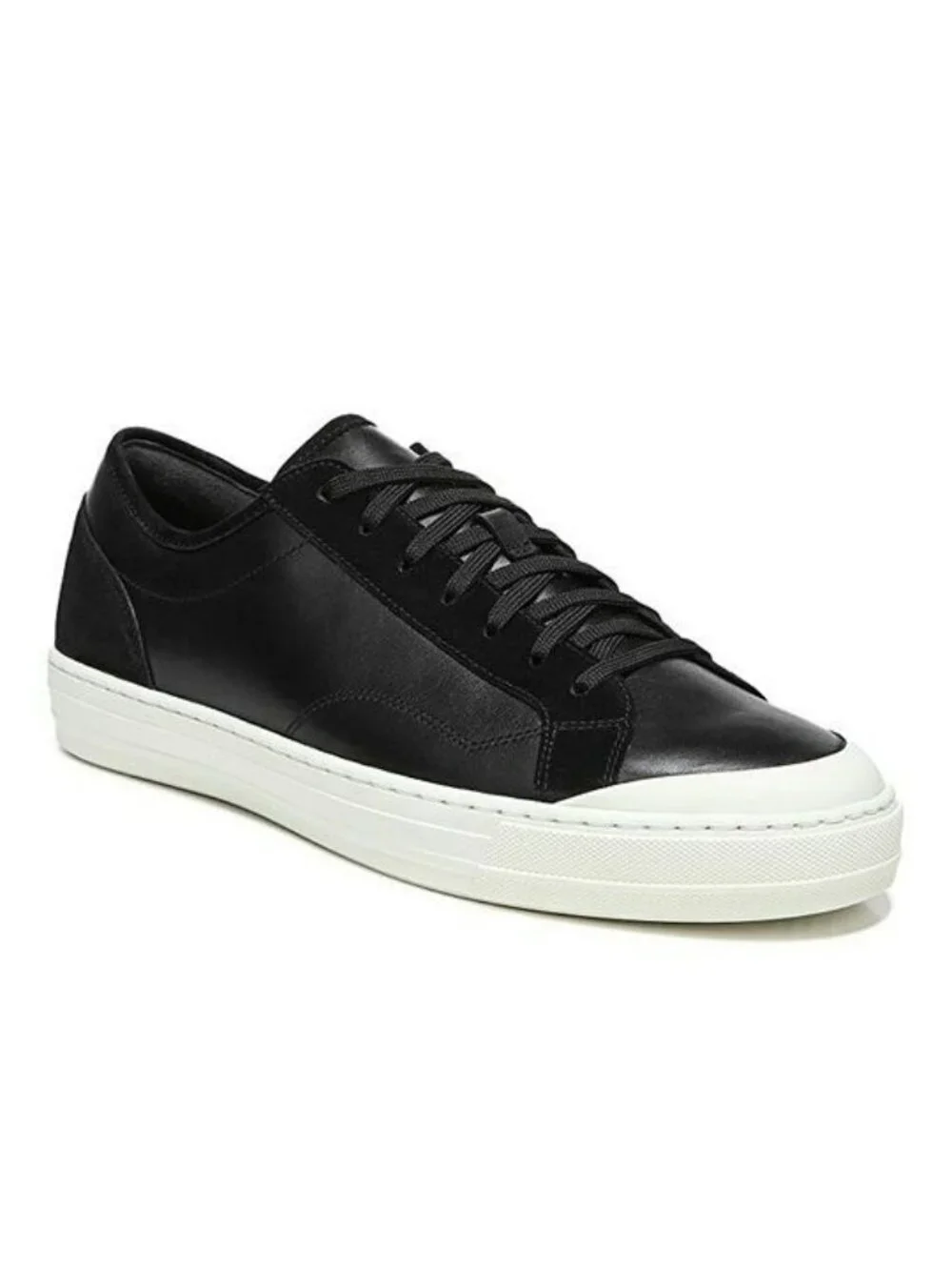 Vince Wescott Men's Black Leather Low Top Lace Up Sneakers Size 10.5 (MSRP $250)